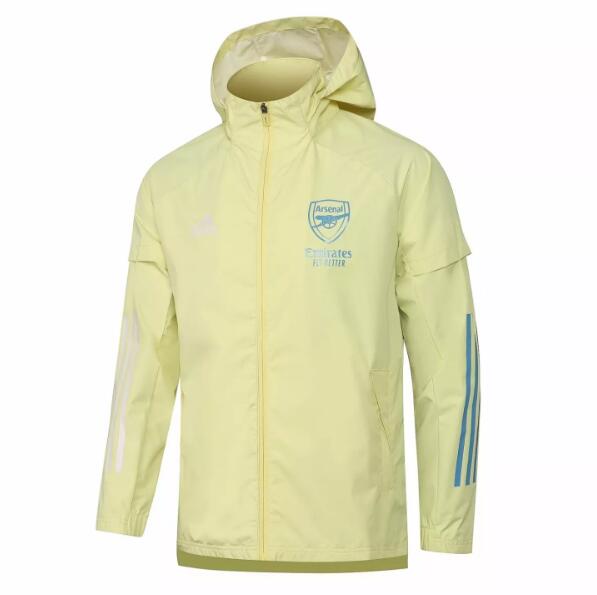 Arsenal Yellow Hoodie Windbreaker Jacket 2020/21